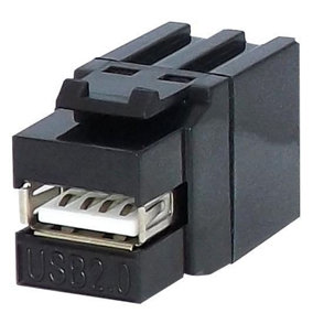 TUK - USB 2.0 A Female to A Female Keystone Coupler, Black