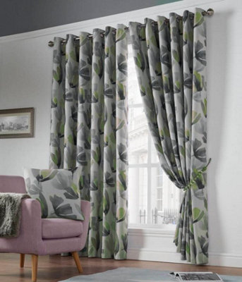 Tulip Eyelet Ring Top Curtains Lime 229cm x 229cm