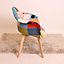 Tulip Patchwork Tub Chair Set of 2, Multicolor