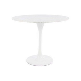 Tulip Set - Marble Medium Circular Table and Four Chairs with Luxurious Cushion
