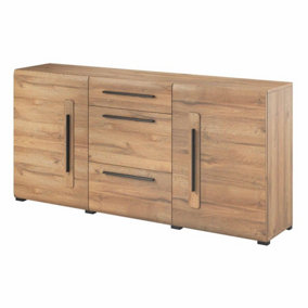 Tulsa Chic Sideboard Cabinet in Oak Grandson - W1800mm x H860mm x D390mm