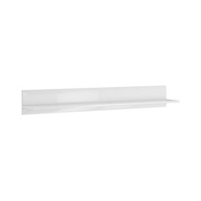 Tulsa Elegant White Gloss Wall Shelf - W1600mm x H220mm x D230mm