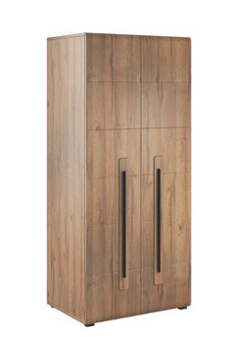 Tulsa Grandson Oak Hinged Wardrobe with Hanging Rail - W900mm x H2040mm x D600mm