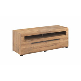 Tulsa Oak Grandson TV Cabinet with Integrated LED - W1400mm x H520mm x D500mm