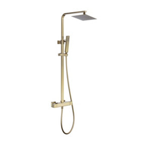 Tundra Brushed Gold Thermostatic Shower Pack