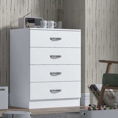 Tunis 4 Drawer Chest Of Drawers - Matt White