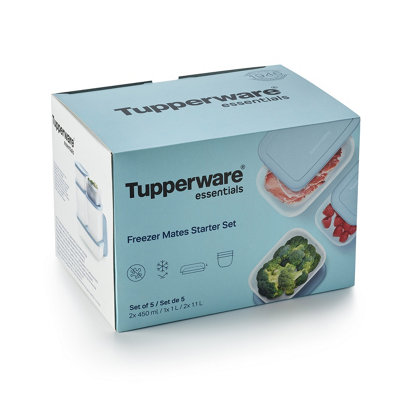 Tupperware Essentials Freezer Mates Starter 5 Piece Set