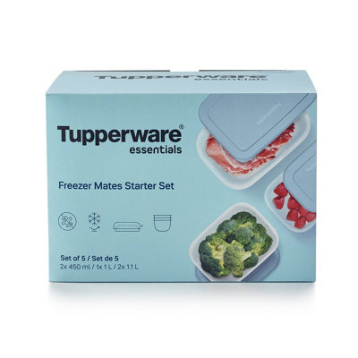 Tupperware Essentials Freezer Mates Starter 5 Piece Set