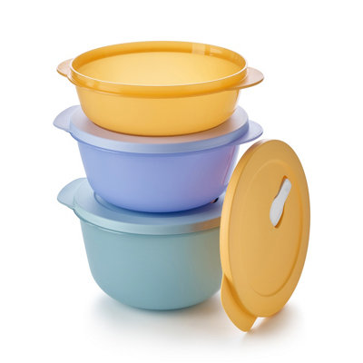 Tupperware Essentials Store, Serve & Go Large Bowl 3 Piece Set