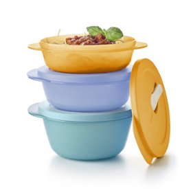 Tupperware Essentials Store, Serve & Go Medium Bowl 3 Piece Set