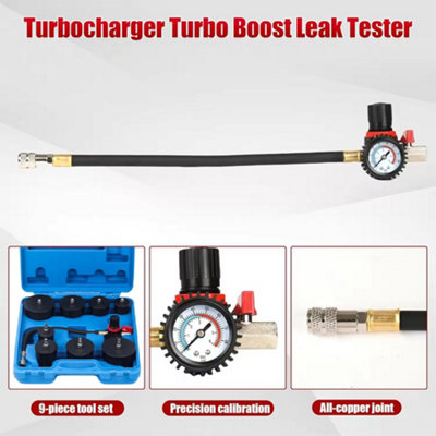 Turbo System Leakage Tester Turbocharger Air Pressure Boost Leak Test Kit