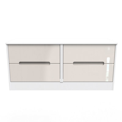 Turin 4 Drawer Bed Box in Kashmir Gloss & White (Ready Assembled)