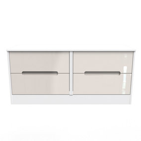 Turin 4 Drawer Bed Box in Kashmir Gloss & White (Ready Assembled)