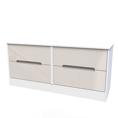 Turin 4 Drawer Bed Box in Kashmir Gloss & White (Ready Assembled)