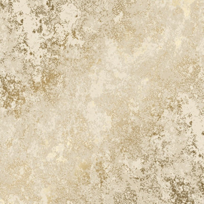 Turin Industrial Wallpaper In Cream And Gold