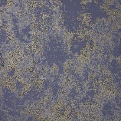Turin Industrial Wallpaper In Navy And Gold DIY at B&Q