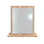 Turin Mirror in White Gloss & Bardolino Oak (Ready Assembled)