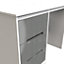 Turin Vanity in Grey Gloss & White (Ready Assembled)