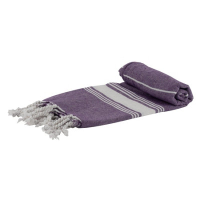Turkish 100% Cotton Lightweight Soft Hand Towel - 100 x 60cm - Purple