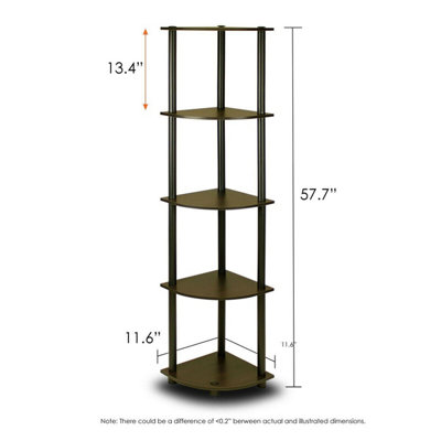 Turn-N-Tube 5 Tier Corner Display Rack Multipurpose Shelving Unit ...