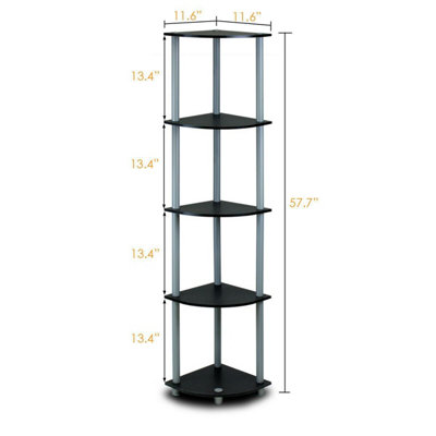 Turn-N-Tube 5-Tier Corner Display Shelf - Multipurpose Storage Rack ...