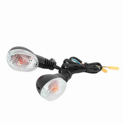 Turn Signal Light Lamp Fit For Kawasaki Para Ninja 250 Motorcycle Modification(Black&White)