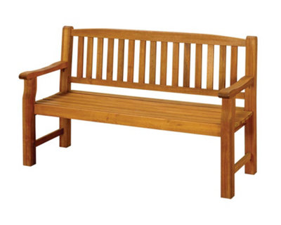 TURNBURY 3 Seater Acacia Bench
