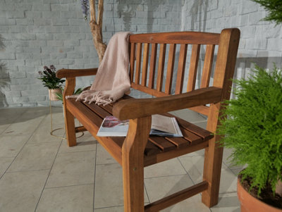 TURNBURY 3 Seater Acacia Bench - 3
