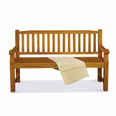 TURNBURY 3 Seater Acacia Bench - 4