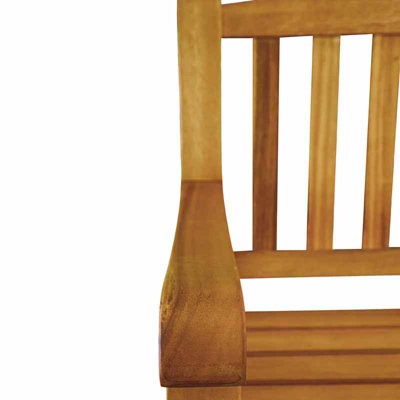 TURNBURY 3 Seater Acacia Bench - 5