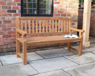 TURNBURY 3 Seater Acacia Bench