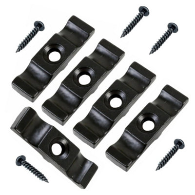 Turnbutton Black 38mm Black Turn Buttons & Screw Latch Thumb Catches for Shed Door Garden Animal Pen Rabbit Hutch Wooden Gate x 5