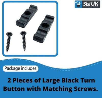 One Stop DIY 12 X Turn Button Half Plain Cupboard Latch Catch - 32mm Zinc Plated