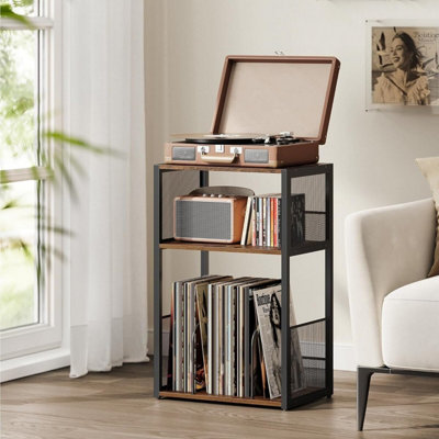 Turntable Stand with Storage, Record Player Table, Vinyl Album ...