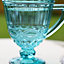 Turquoise Blue Glass Serving Pitcher Jug for Kings Coronation Celebration