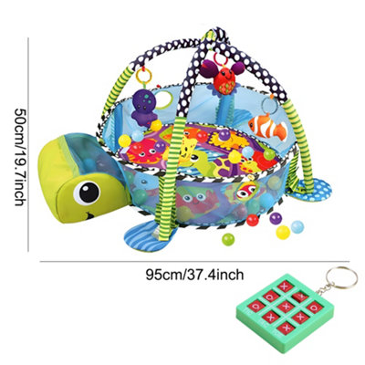 Turtle 3-in-1 Baby Play Gym, Activity Mat & Ball Pit for Infants