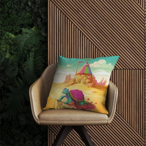 Turtle On A Beach Holiday Outdoor Cushion 60cm x 60cm