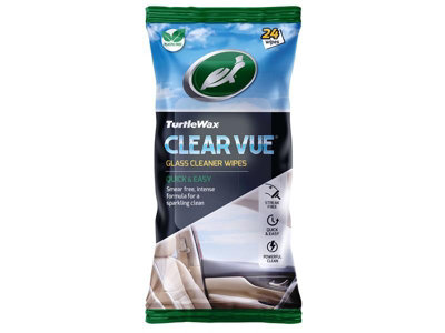 Turtle Wax 54073 Clear Vue Glass Cleaner Wipes (Pack of 24) TWX54073