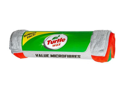 Turtle Wax X9338TD04 Value Microfibre Cloths (Pack of 6) TWX9388