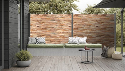 Tuscan Natural Rustic Mosaic Hardwood Interlocking Split Face 3D Wall ...