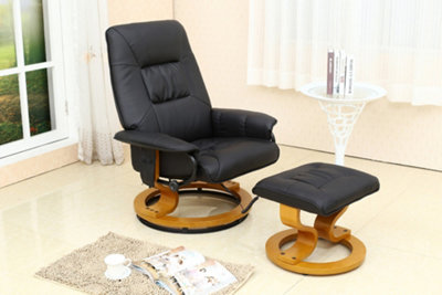 Black chair deals and footstool