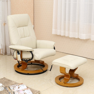 Leather massage chair store with ottoman