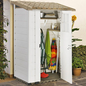 Tuscany Evo 4' x 2'6" 100 Plastic Garden Storage Shed Single door
