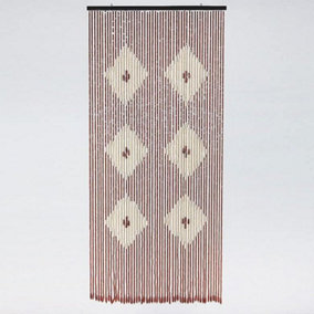 Tuscany Provence Bamboo Beaded Curtain - 90 x 180cm