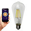Tuya E27 ST64 6.5 Watts WiFi LED Smart Bulb, CCT 2700K-6500K, Dimmable