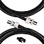 Tv Aerial Coax Cable RF Lead Male Plug to Plug with Coupler Black 10 Metres