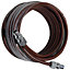 Tv Aerial Coax Cable RF Lead Male Plug to Plug with Coupler Brown 7 Metres