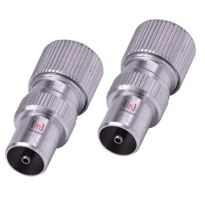 Tv Aerial Coaxial Cable Connector Set - 2 Female Aerial Connector 2 Male TV Aerial Connectors Plus Female Coupler Adapter 5 Piece - 6