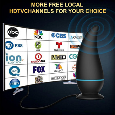 TV Aerial Freeview Indoor TV Aerial with 560+ Miles Range Reception TV ...