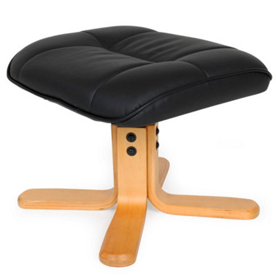 TV armchair with stool model 1 - black/beige